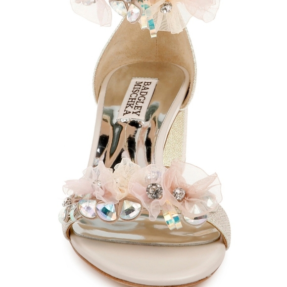 🆕️👡Badgley Mischka Candy Embellished Block Heels, Sz 9 - Picture 2 of 14